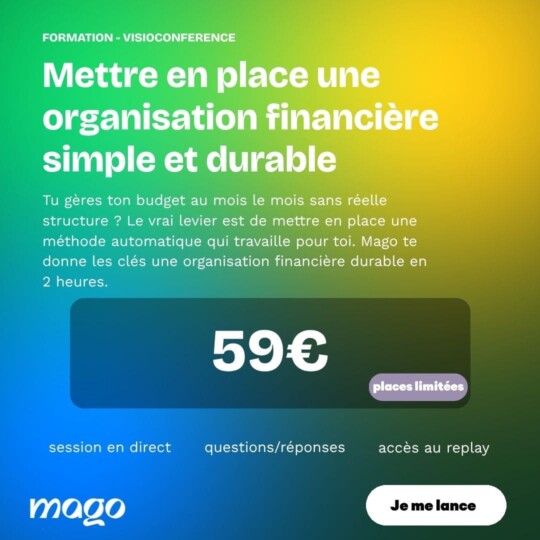 Formation Mettre en place une organisation financière simple et durable